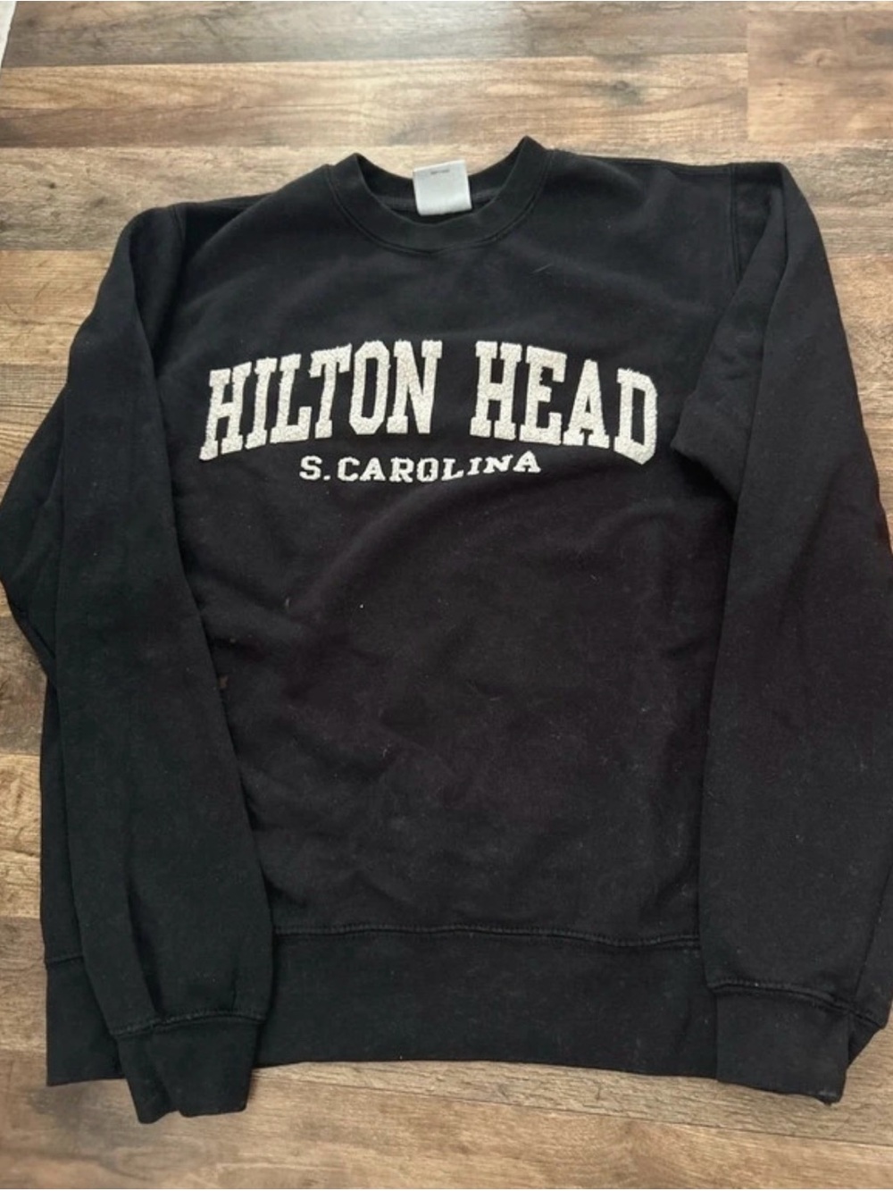Hilton Head S. Carolina Black Crewneck Sweatshirt - Classic Logo